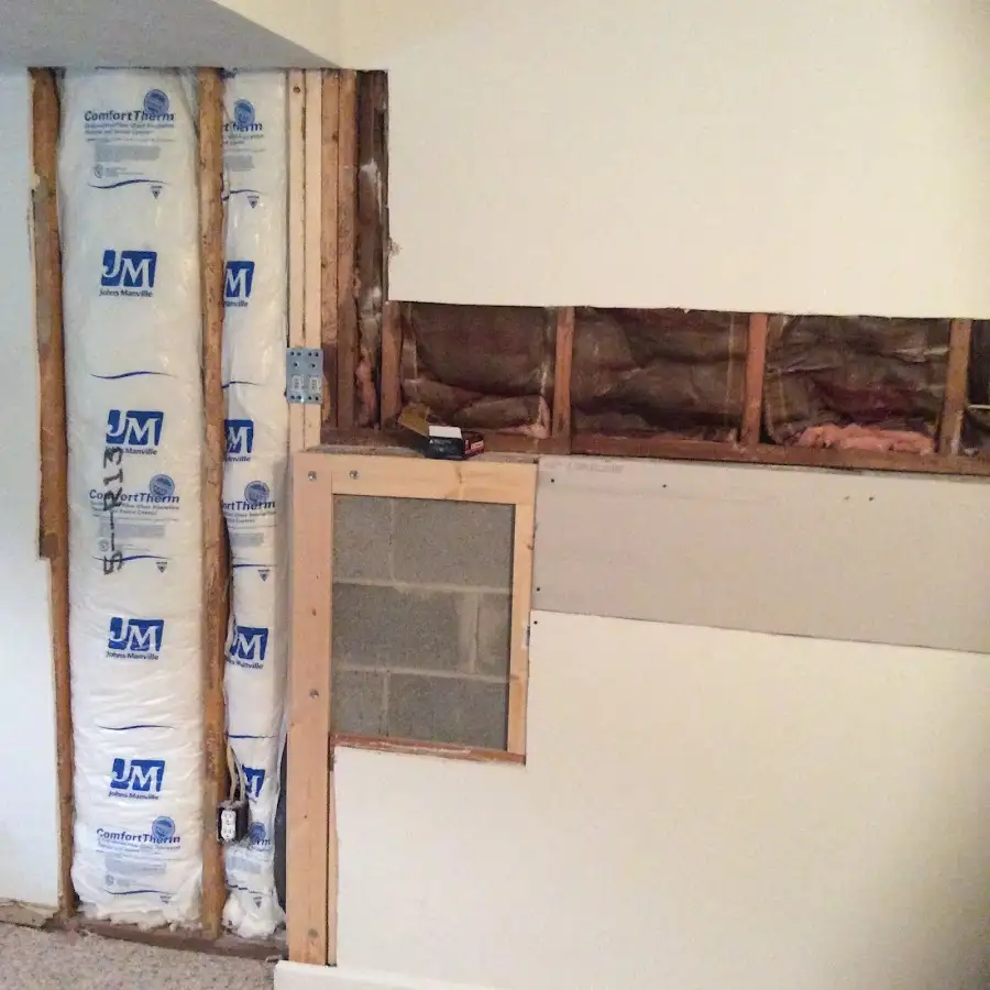 Wall insulation replacement during Odor Removal & Deodorization in Clinton